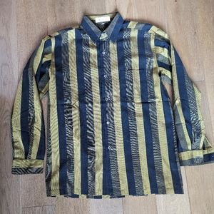 Black and gold button up shirt